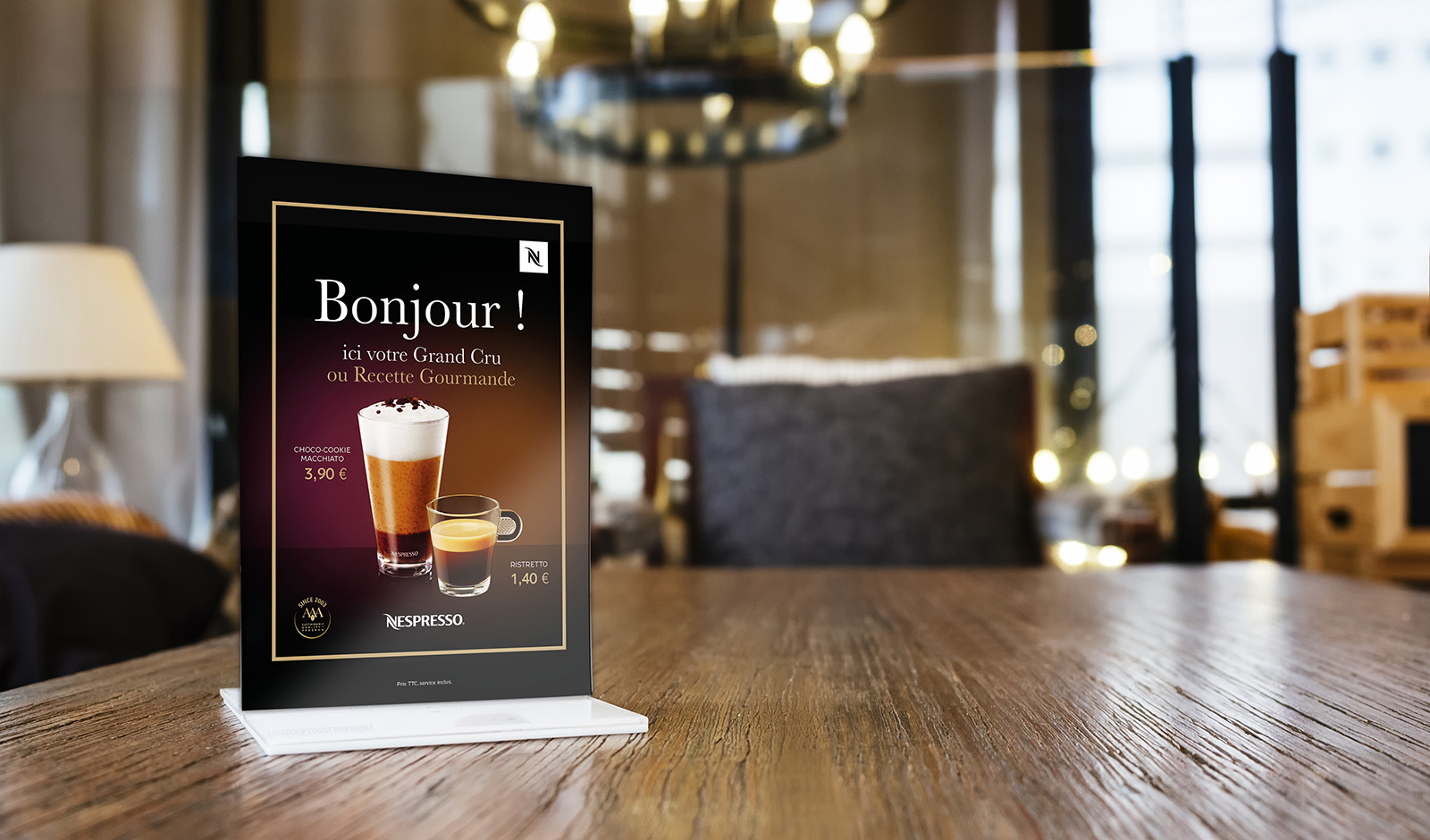 PLV de table In store Nespresso