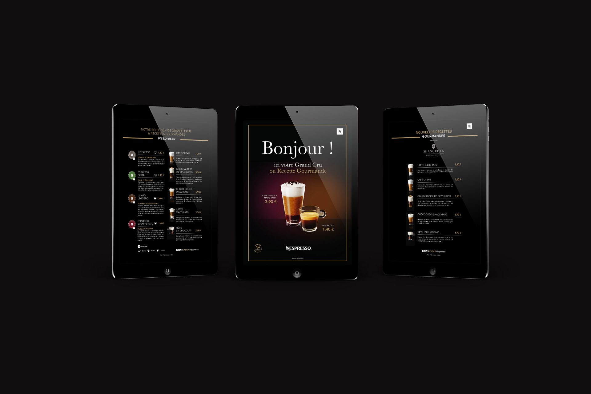Nespresso - iPad cartes