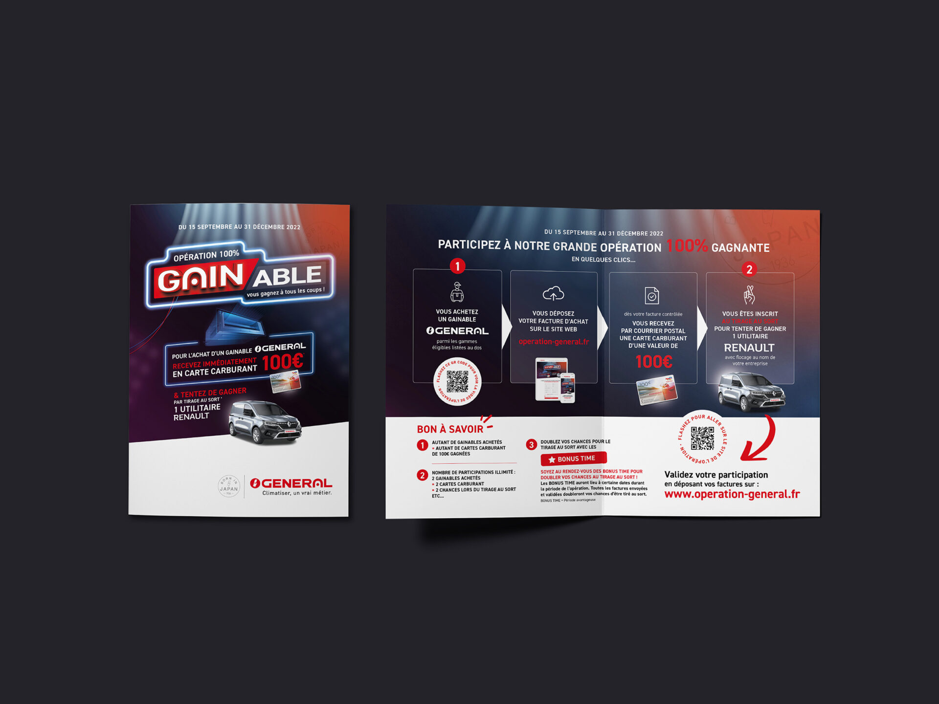 GENERAL France Climatiseurs - Opération marketing B2B - 100% Gainable - Plateforme web CRM vente à prime contrôle des factures
