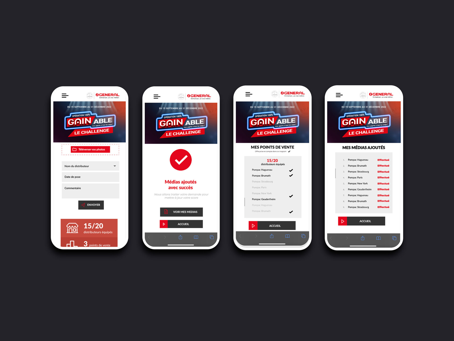 GENERAL France Climatiseurs - Opération marketing B2B - 100% Gainable - Plateforme web CRM vente à prime contrôle des factures