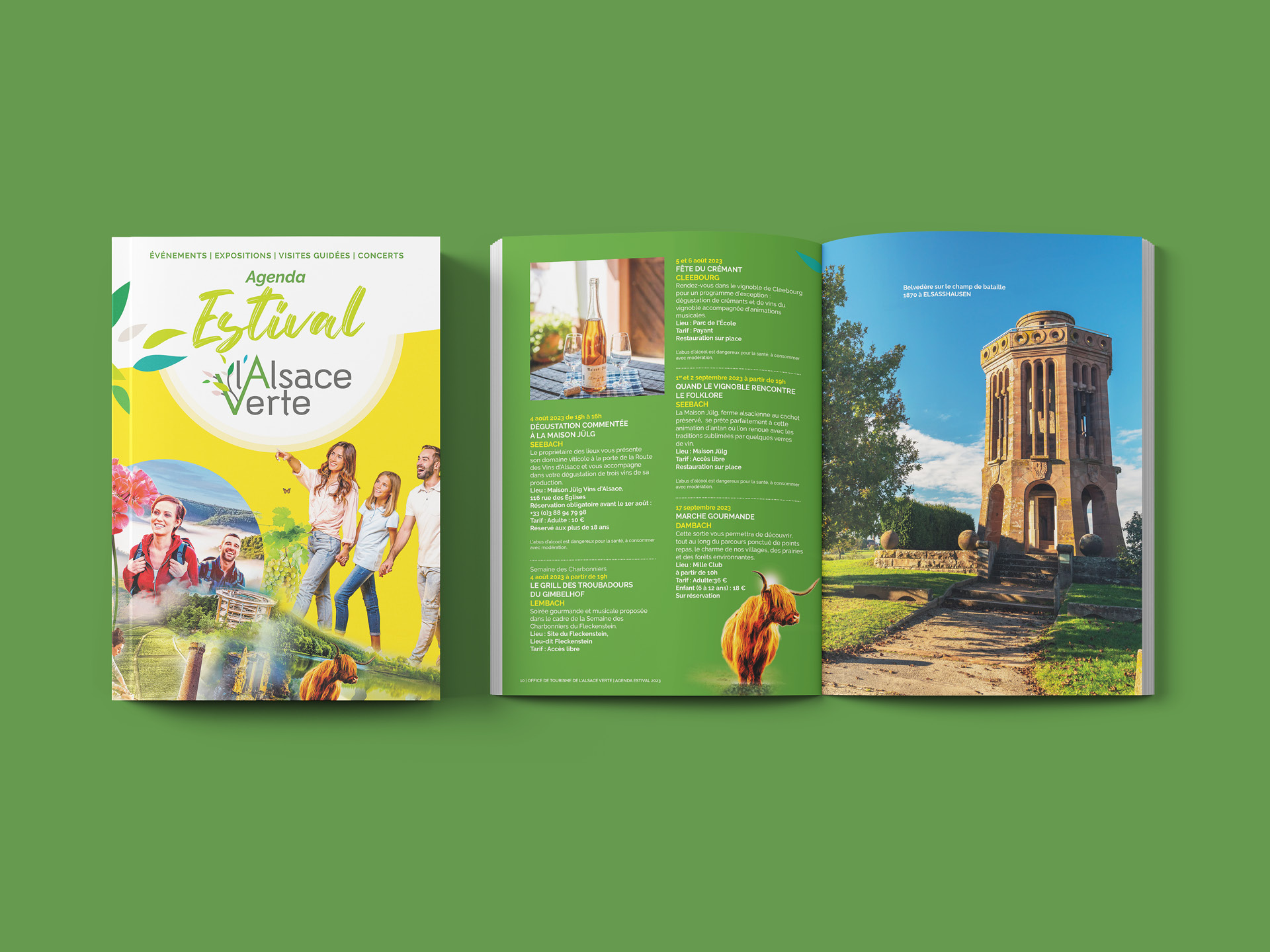 Campagne publicitaire touristique estivale pour le territoire de l'Alsace Verte