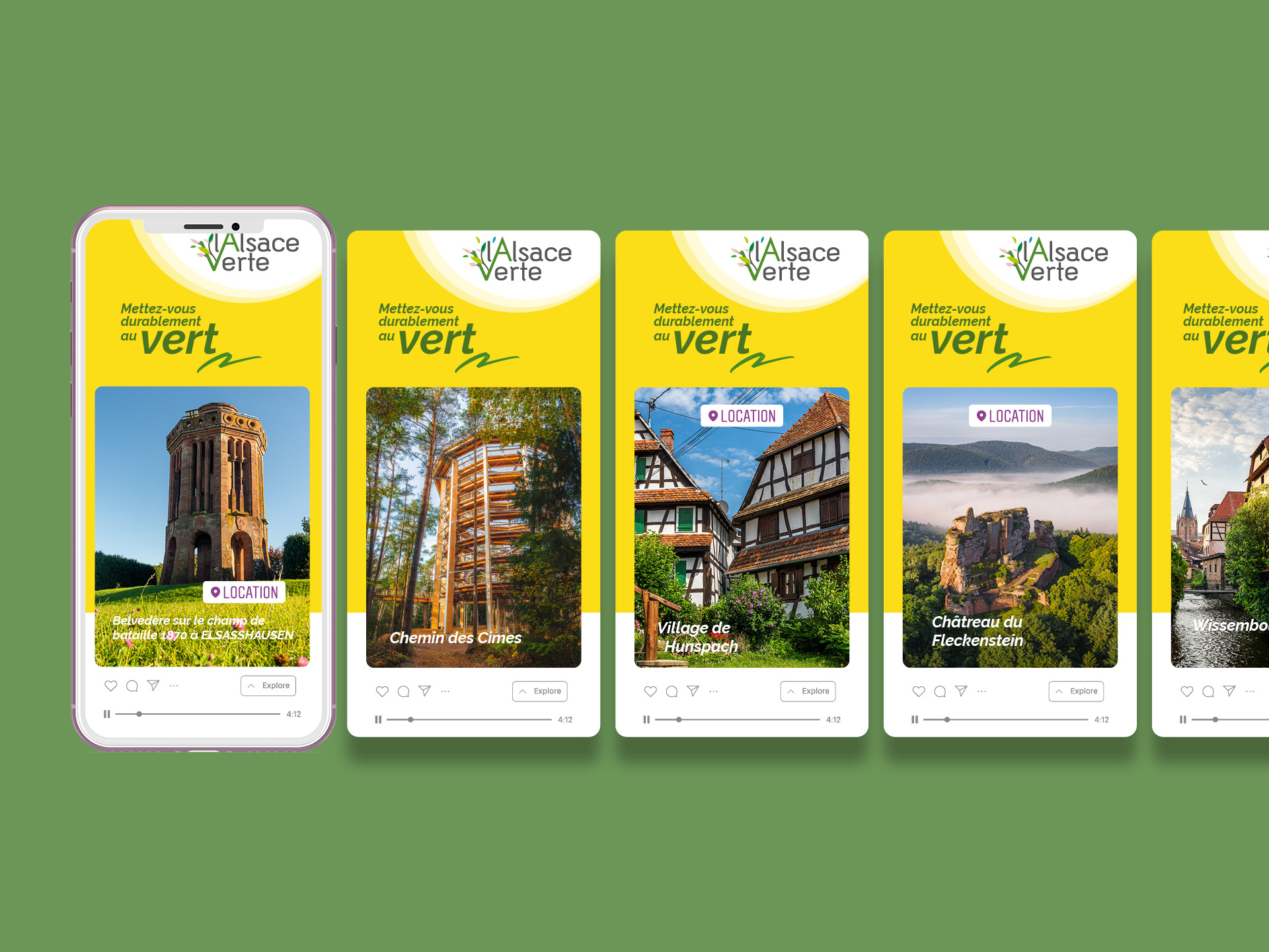 Campagne publicitaire touristique estivale pour le territoire de l'Alsace Verte