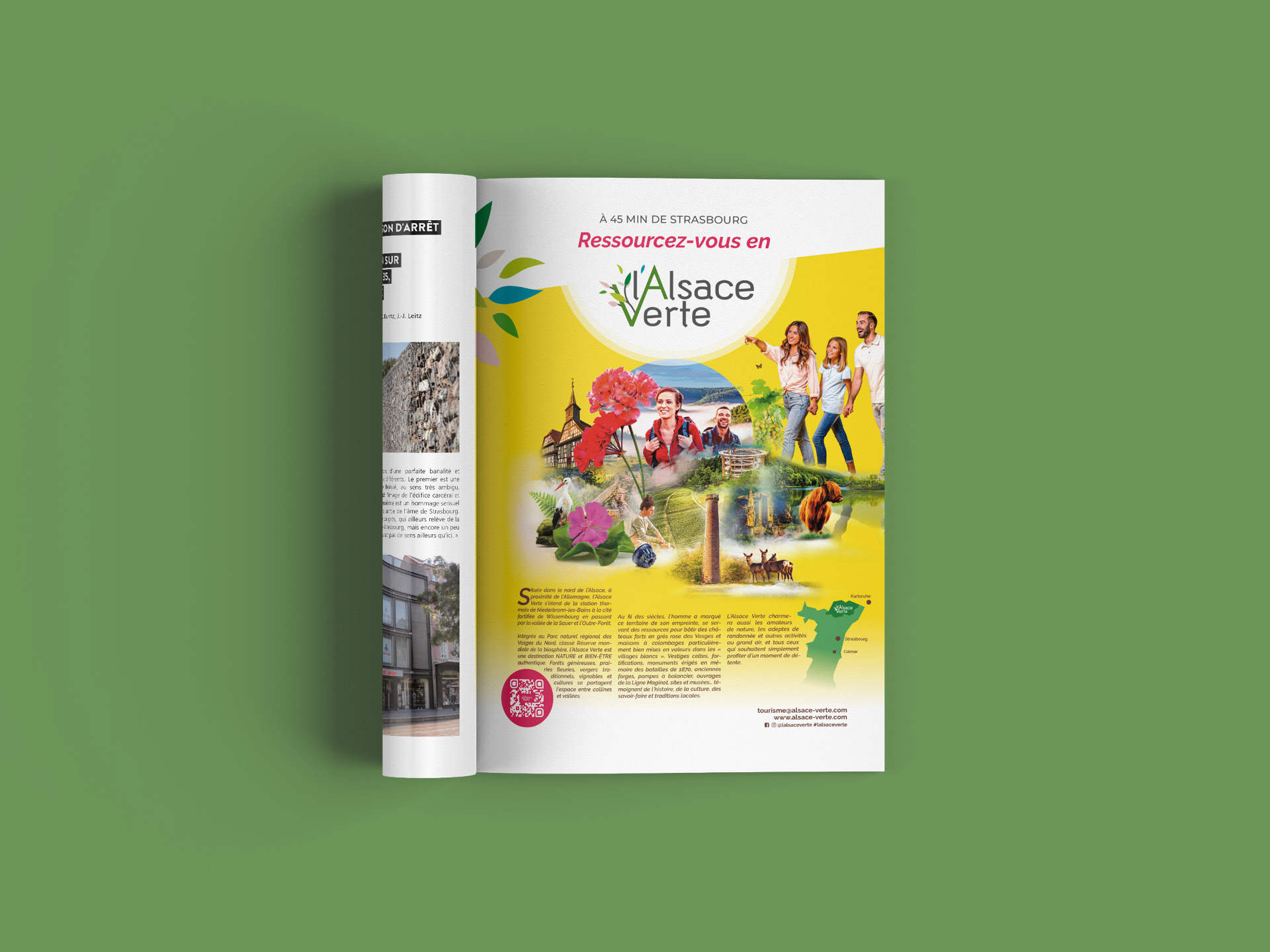 Campagne publicitaire touristique estivale pour le territoire de l'Alsace Verte